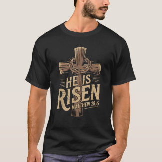 Camiseta Ele é Risen Christian Boy Girl Irmã Godbroth