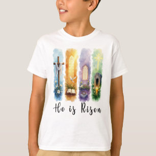Camiseta Ele é Risen Jesus Felz pascoa Cristão