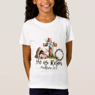 Camiseta Ele É Risen Ovelino Cruzando Jesus Gosto Cristão