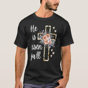 Camiseta Ele É Risen Páscoa Cristã Bíblia Jesus Ressuscitad