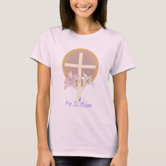 Camiseta Ele É Risen Páscoa Cross Christian
