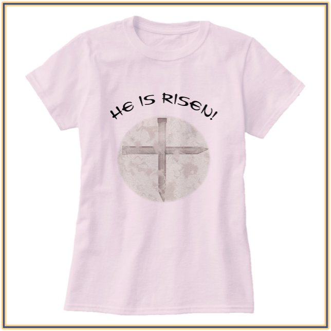 Camiseta Ele É Risen Páscoa Cruz (Criador carregado)