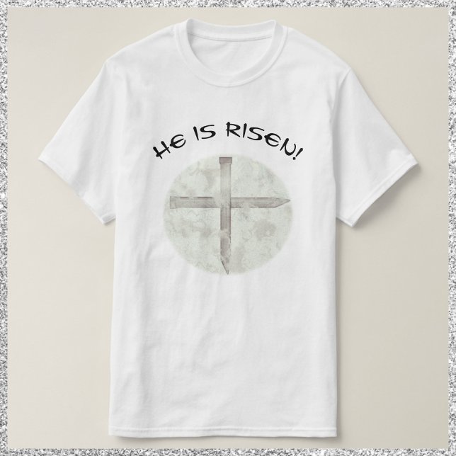 Camiseta Ele É Risen Páscoa Cruz (Criador carregado)
