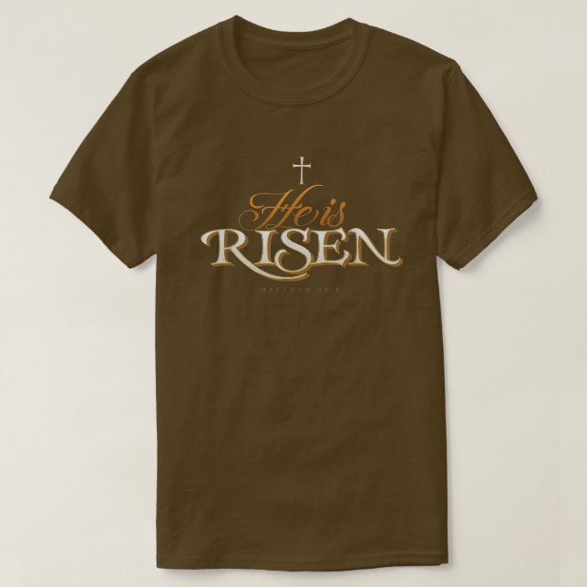 Camiseta Ele É Risen Páscoa Jesus (Frente do Design)