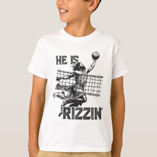 Camiseta Ele É Rizin Engraçado Jesus Jogando Volei