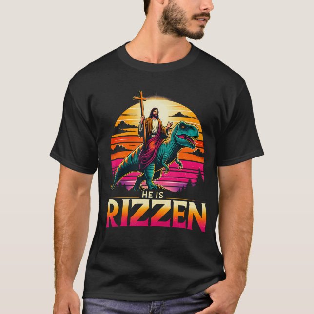 Camiseta Ele É Rizzen Christian É Rizzen Christian Jesus D (Frente)