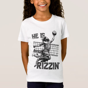 Camiseta Ele É Rizzin Engraçado Jesus Jogando Voleibol
