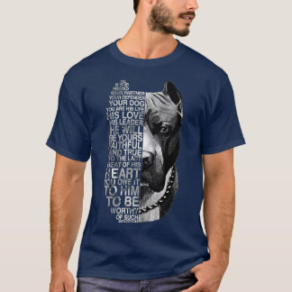 Camiseta Ele é seu amigo seu parceiro seu cachorro Pitbull