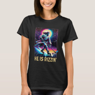 Camiseta Ele É um Cristão Rizzin Amante de Hóquei no Gelo J