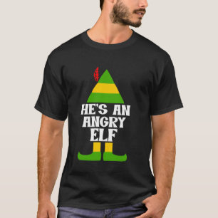Camiseta Ele é um elfo zangado design engraçado