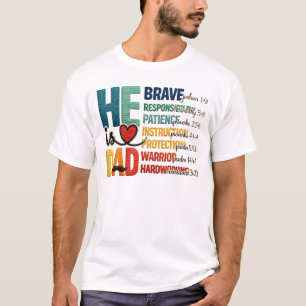 Camiseta Ele É Valores de Escrituras do Pai Cristão