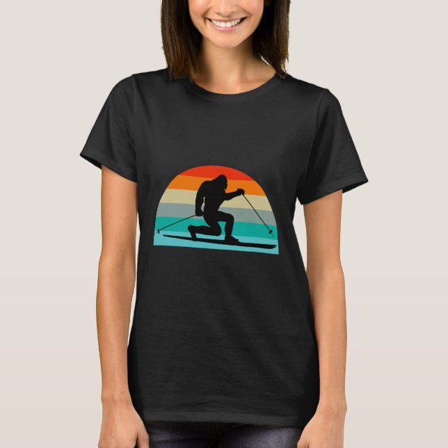 Camiseta Ele esquia em Telemark!  (Frente)