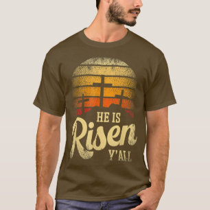 Camiseta Ele está levantado para um fã Páscoa Jesus cristão