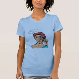 Camiseta Ele está na lista em azul bebê