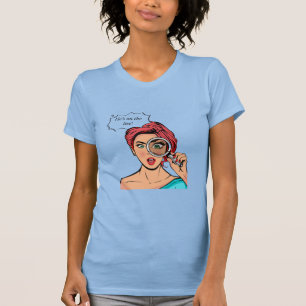 Camiseta Ele está na lista em azul bebê