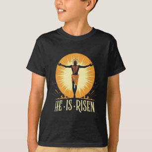 Camiseta Ele Está Riscado Páscoa Religiosa Jesus Cristo Cri