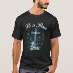 Camiseta Ele Está Risen Jesus Bíblia Cristã Verso Citação L