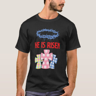 Camiseta Ele Está Risen Jesus Felz pascoa de ressurreição d