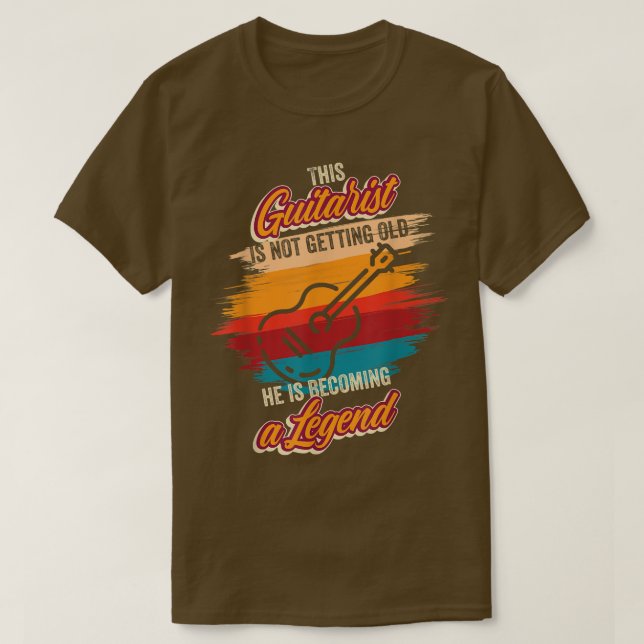 Camiseta Ele está se tornando uma lenda do guitarrista Aniv (Frente do Design)