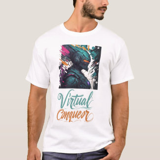 Camiseta Ele evoca um sentido de domínio e triunfo no di