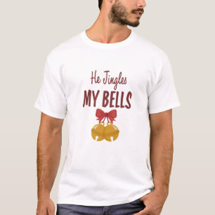 Camiseta Ele Jingles Meus Sinos Casais Engraçados Correspo