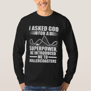 Camiseta ele me apresentou às montanhas-russas montanhas-ru