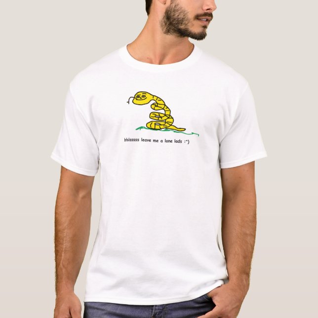 Camiseta Ele me deixa em paz a bandeira de Gadsden parody m (Frente)