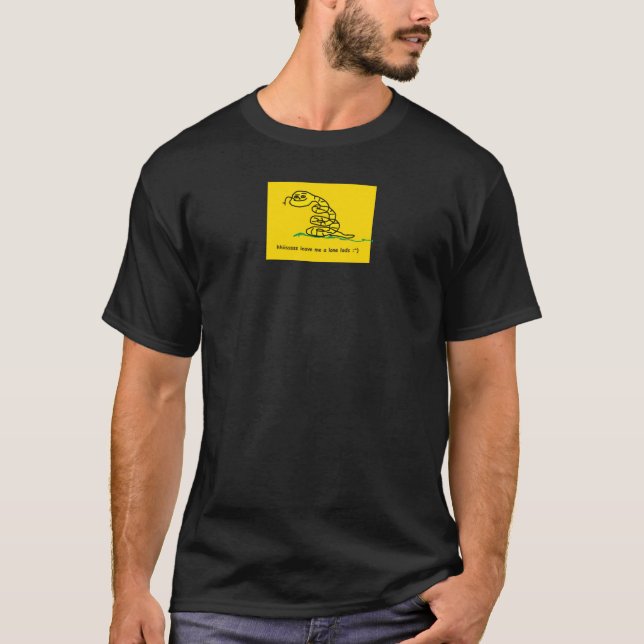 Camiseta Ele me deixa em paz a bandeira de Gadsden parody m (Frente)
