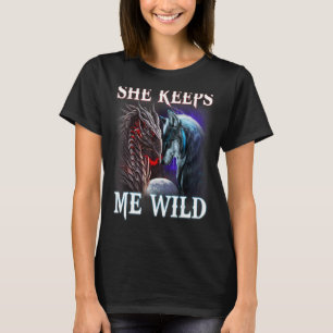 Camiseta Ele me mantém segura Ela me mantém como lobos Casa
