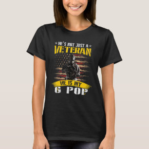 Camiseta Ele Não É Apenas Um Veterano, Ele É Meu G Pop Amer
