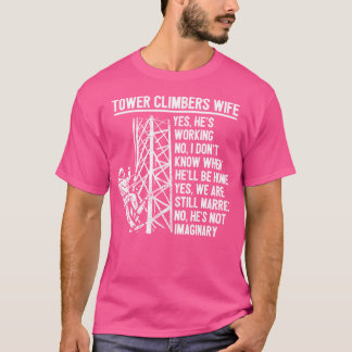 Camiseta Ele Não É Um Cônjuge De Esposa De Torre Imaginária