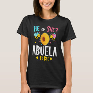 Camiseta Ele Ou Ela Abuela Para Ser Sexo Revela Chá de fral