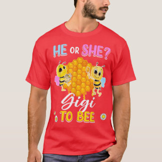 Camiseta Ele Ou Ela Gigi Para Ser Sexo Revele Chá de fralda