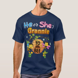 Camiseta Ele Ou Ela Grannie Para Ser Sexo Reveal Baby Mt