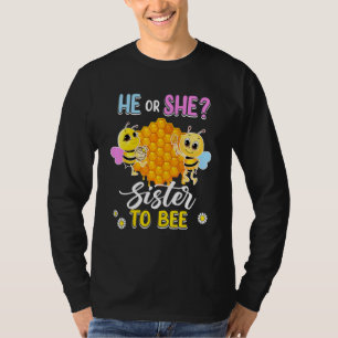 Camiseta Ele Ou Ela Irmã Para Ser Sexo Revela Chá de fralda