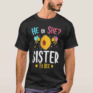 Camiseta Ele Ou Ela Irmã Para Ser Sexo Revela Chá de fralda