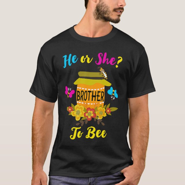 Camiseta Ele ou Ela, Irmão Para Serem Sexos Homens, Revelam (Frente)