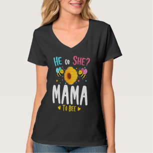 Camiseta Ele Ou Ela Mamãe Para Ser Sexo Revele Chá de frald