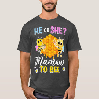 Camiseta Ele Ou Ela Mamaw Para Ser Sexo Revele Chá de frald