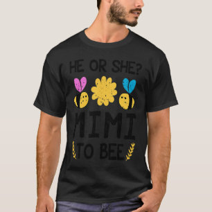 Camiseta Ele ou ela mimi ser a vovó futura para ser