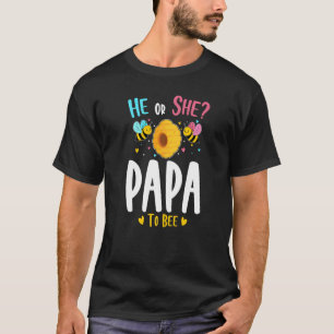 Camiseta Ele Ou Ela Papá Para Ser Sexo Revele Chá de fralda