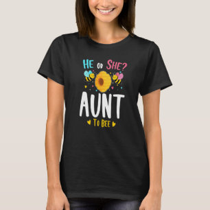 Camiseta Ele ou Ela Tia Para Abelha Revelação de Gênero do