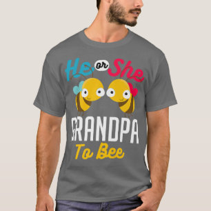 Camiseta Ele Ou Ela Vovô Para Ser Design De Bebê Por Grávid