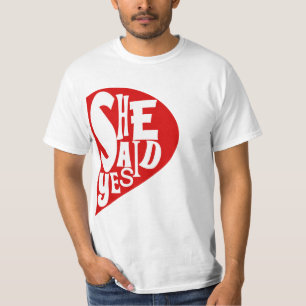 CAMISETA ELE PEDIU QUE DISSE SIM, NOIVADO