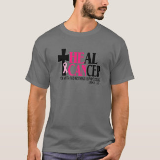 Camiseta Ele Pode Curar O Cancer Jesus Cruzando A Ca Da Mam