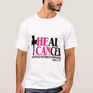 Camiseta Ele Pode Curar O Cancer Jesus Cruzando A Ca Da Mam