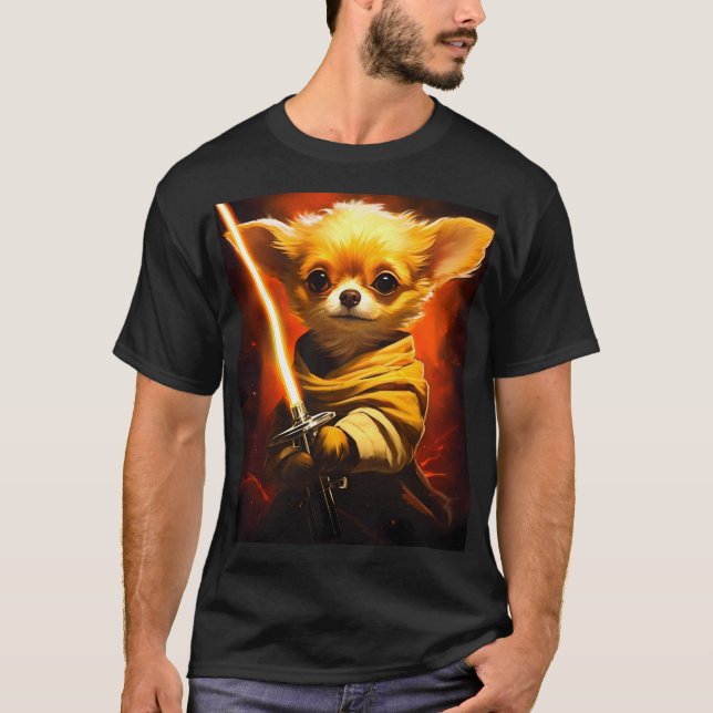 Camiseta "Ele protege" o espaço Chihuahua (Frente)