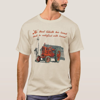 Camiseta Ele que inclinou seu trator terrestre.