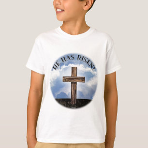 Camiseta Ele Ressuscitou Céu da Cruz Áspera