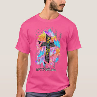 Camiseta Ele Ressuscitou Jesus Cruz Cristã Borboleta Americ